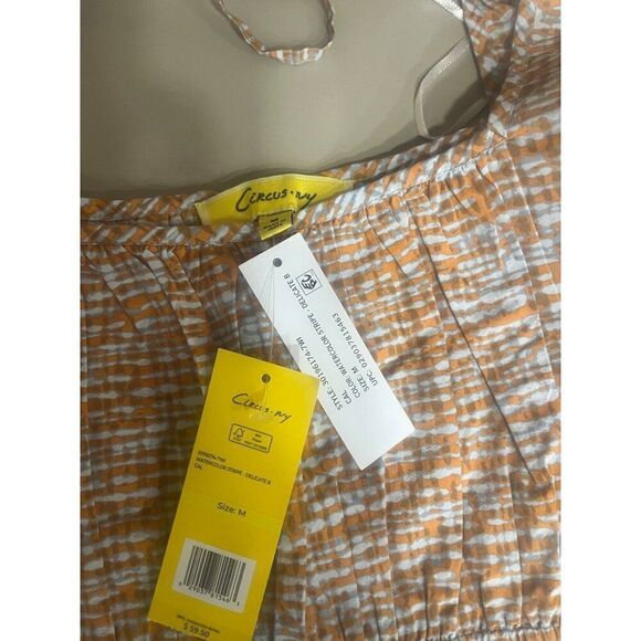 Circus NY by Sam Edelman Cal Peplum Top, Watercolor Stripe,Orange-multi - Picture 10 of 16